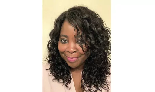 This image provided by Kim Kimble shows a portrait of the stylist in Los Angeles. Kimble is among thousands of ancillary workers in the entertainment industry impacted by the Hollywood strikes. (Kim Kimble via AP).