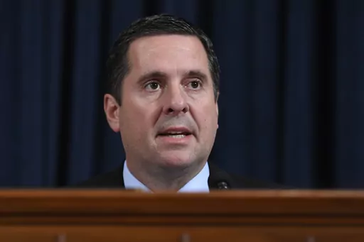 U.S. Rep. Devin Nunes, R-Calif., speaks on Capitol Hill in Washington, Nov. 21, 2019. A federal judge in Iowa on Tuesday, April 25, 2023, ruled against the former U.S. representative who filed lawsuits claiming he was defamed by articles published by Esquire magazine about his family's Iowa dairy farm. (AP Photo/Susan Walsh, File)