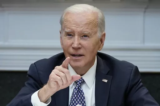 President Joe Biden speaks during a meeting with his "Investing in America Cabinet," in the Roosevelt Room of the White House, Friday, May 5, 2023, in Washington. For Biden, the past few days have raised hopes that the U.S. economy can stick a soft landing—possibly avoiding a recession as the 2024 election nears. Most U.S. adults have downbeat feelings about Biden's economic leadership, as high inflation has overshadowed a strong jobs market. It's long been economic orthodoxy that efforts to b