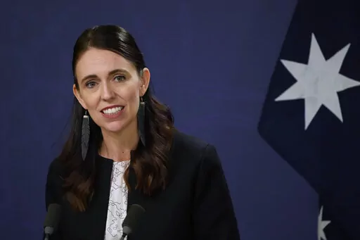 New Zealand Prime Minister Jacinda Ardern speaks during a joint press conference with Australia's Prime Minister Anthony Albanese in Sydney, Australia, Friday, July 8, 2022. Ardern was caught on a hot mic Tuesday, Dec. 13, 2022, using a vulgarity against a rival politician in a rare misstep for a leader known for her skill at debating and calm, measured responses. (AP Photo/Rick Rycroft, File)