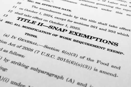The draft of a bill that President Joe Biden and House Speaker Kevin McCarthy of Calif., negotiated to raise the nation's debt ceiling, is photographed Monday, May 29, 2023. Democrats are deeply conflicted about the food aid requirements President Joe Biden negotiated as part of the debt-ceiling deal. They fear damage has been done to safety net programs that will be difficult to unravel as Republicans demand further cuts.(AP Photo/Jon Elswick, File)