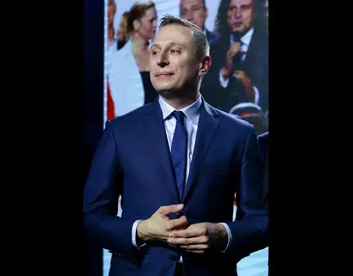 Polish Senator Krzysztof Brejza in Warsaw, on the night of parliamentary elections, Oct. 13, 2019. Amnesty International said Thursday Jan. 6, 2022, that its has independently confirmed that powerful spyware from the Israeli surveillance software maker NSO Group was used to hack Polish senator, Krzysztof Brejza, multiple times in 2019 when he was running the opposition’s election campaign to unseat the right-wing government. The senator, Krzysztof Brejza, and two other government critics, Roma