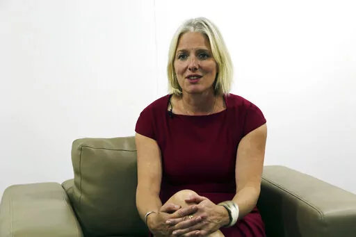 Catherine McKenna, who led a group of many high-level experts on net-zero emissions, speaks during an interview with The Associated Press at the COP27 U.N. Climate Summit, Tuesday, Nov. 8, 2022, in Sharm el-Sheikh, Egypt. Oil companies pledging to get their emissions down to net zero better make sure they’ve got a credible plan and aren’t just making false promises, U.N. experts said in the report. (AP Photo/Thomas Hartwell)