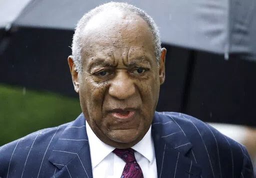 Bill Cosby arrives for a sentencing hearing following his sexual assault conviction at the Montgomery County Courthouse in Norristown Pa., on Sept. 25, 2018. Eleven months after he was freed from prison, 85-year-old Cosby will again be the defendant in a sexual assault proceeding, this time a civil case in California. Judy Huth, who is now 64, alleges that in 1975 when she was 16, Cosby sexually assaulted her at the Playboy Mansion. (AP Photo/Matt Rourke, File)
