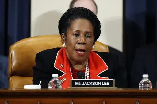 Rep. Shelia Jackson Lee, D-Texas, speaks during a House Judiciary Committee meeting, Dec. 13, 2019, on Capitol Hill in Washington. Longtime U.S. Rep. Sheila Jackson Lee, who helped lead federal efforts to protect women from domestic violence and recognize Juneteenth as a national holiday, has died Friday, July 19, 2024, after battling pancreatic cancer, according to her chief of staff. (AP Photo/Patrick Semansky, Pool, File)