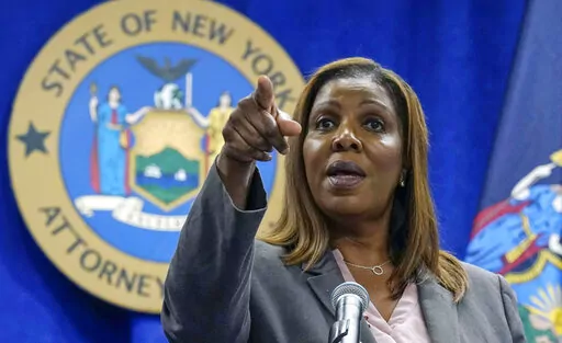 New York Attorney General Letitia James acknowledges questions from journalists at a news conference on May 21, 2021, in New York. The New York attorney general’s office said its civil investigation has uncovered evidence that former President Donald Trump's company used “fraudulent or misleading” asset valuations to get loans and tax benefits. In a court filing late Tuesday, Jan. 18, 2022, James’ office said evidence showed that the Trump Organization routinely misrepresented the value 