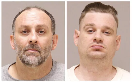 This combo of images provided by the Kent County, Mich., Jail. shows Barry Croft Jr., left, and Adam Fox. Jury selection started Tuesday, Aug. 9, 2022, in the second trial of the two men charged with conspiring to kidnap Michigan Gov. Gretchen Whitmer in 2020 over their disgust with restrictions early in the COVID-19 pandemic.
Prosecutors are putting Adam Fox and Barry Croft Jr. on trial again after a jury in April couldn't reach a verdict. Two co-defendants were acquitted and two more pleaded 