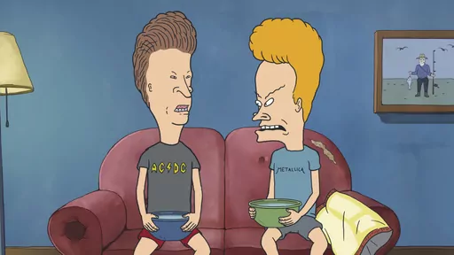 This mage released by Paramount+ shows Butt-Head, left, and Beavis, voiced by creator Mike Judge, in a scene from the animated series "Mike Judge’s Beavis and Butt-Head." (Paramount+ via AP)