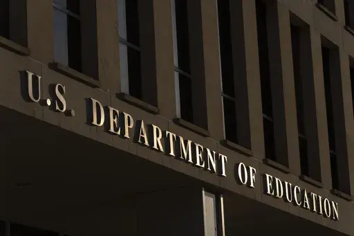 The headquarters of the U.S. Department of Education, March 12, 2025, in Washington. (AP Photo/Mark Schiefelbein, File)