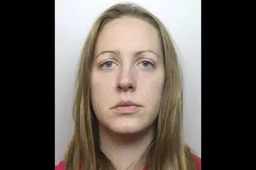 This undated handout issued by Cheshire Constabulary shows of nurse Lucy Letby. (Cheshire Constabulary via AP, File)